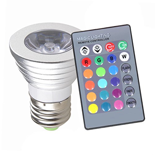 0616043317212 - IMOUNTEK LED MAGIC LIGHT BULB WITH 16 COLORS, 3 WATTS, 25000 HOURS OF BULB LIFE, COLOR CHANGING (MULTI COLORED (2 PACK))