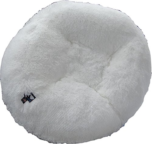 0616043408477 - BESSIE AND BARNIE 42-INCH BAGEL BED FOR PETS, LARGE, SNOW WHITE