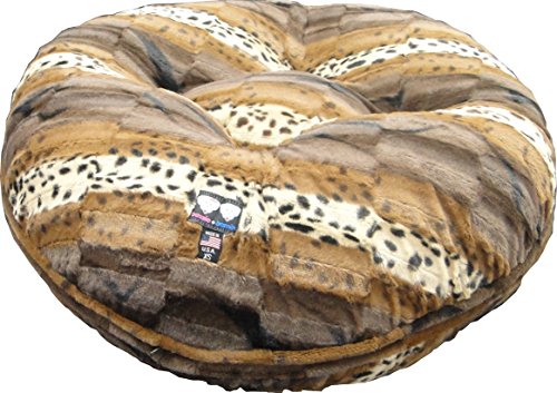 0616043408705 - BESSIE AND BARNIE 60-INCH BAGEL BED FOR PETS, X-LARGE, WILD KINGDOM
