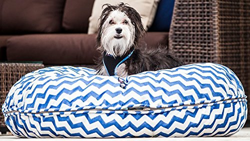 0616043413242 - BESSIE AND BARNIE 60-INCH OUTDOOR BAGEL BED FOR PETS, X-LARGE, AZURE