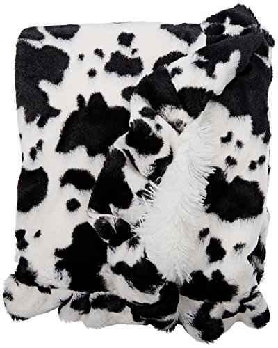 0616043416014 - BESSIE AND BARNIE PET BLANKET, MEDIUM, SNOW WHITE/SPOTTED PONY WITH RUFFLE