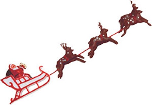 0616043681054 - OASIS SUPPLY SANTA ON SLEIGH WITH REINDEER CHRISTMAS CAKE DECORATION TOPPER