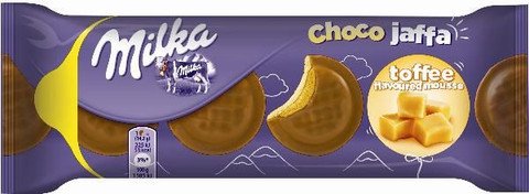 0616175961345 - MILKA CHOCO JAFFA CAKES WITH TOFFEE MOUSSE FILLING -147 G