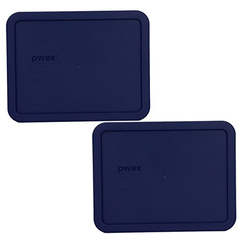 0616241995618 - PYREX BLUE 6-CUP RECTANGULAR PLASTIC COVER 7211-PC (2 PACK)