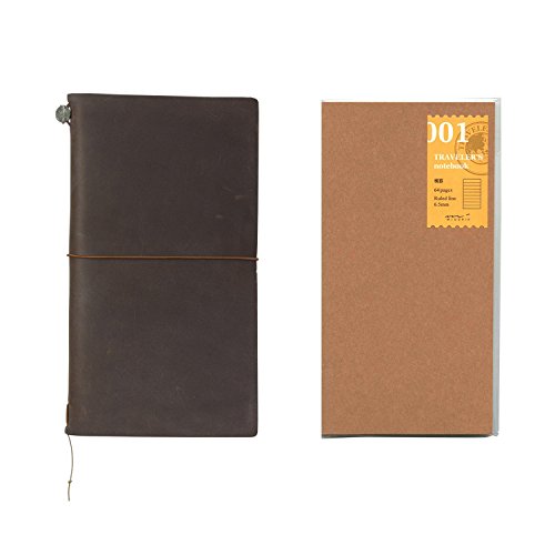 0616245231873 - TRAVELER'S NOTEBOOK BROWN LEATHER CASE AND MIDORI TRAVELER'S NOTEBOOK