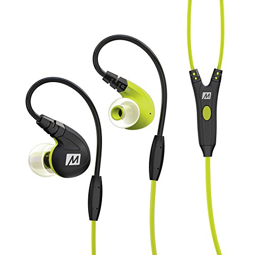 0616312615551 - MEE AUDIO M7P SECURE-FIT SPORTS IN-EAR HEADPHONES WITH MIC, REMOTE, AND UNIVERSAL VOLUME CONTROL (GREEN)