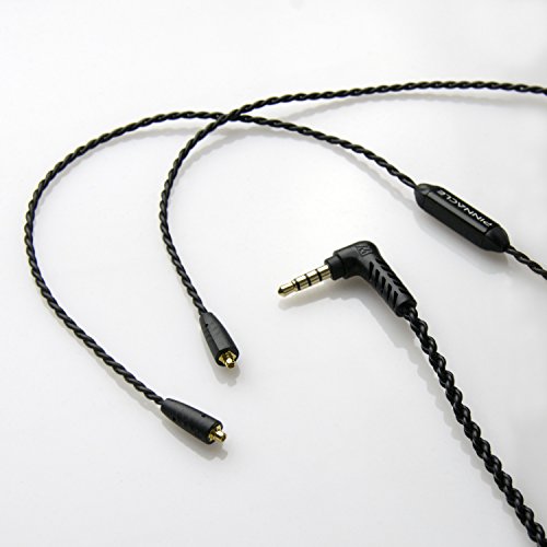 0616312620890 - MEE AUDIO MMCX HEADSET CABLE WITH IN-LINE REMOTE AND MICROPHONE FOR PINNACLE P1 IN-EAR HEADPHONES (BLACK)