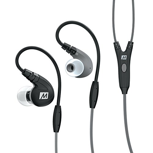 0616312625512 - MEE AUDIO M7P SECURE-FIT SPORTS IN-EAR HEADPHONES WITH MIC, REMOTE, AND UNIVERSAL VOLUME CONTROL (BLACK)