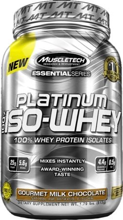 0616312829866 - PLATINUM 100% ISO-WHEY BY MUSCLETECH, GOURMET MILK CHOCOLATE, 1.7LB