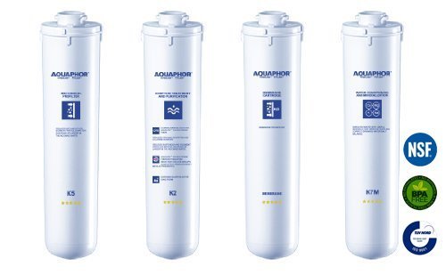 0616316628687 - SET OF FOUR REPLACEMENT FILTER CARTRIDGES FOR AQUAPHOR MORION DWM-101 REVERSE OSMOSIS WATER FILTRATION SYSTEM