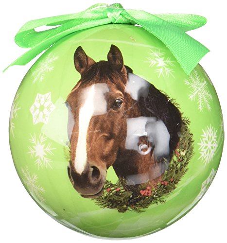 0616316774568 - HORSE CHRISTMAS ORNAMENT SHATTER PROOF BALL EASY TO PERSONALIZE A PERFECT GIFT FOR HORSE LOVERS