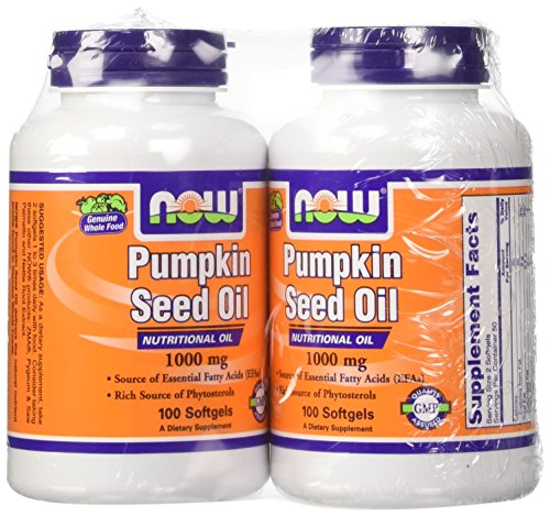 0616320131647 - NOW FOODS PUMPKIN SEED OIL 1000MG SOFT-GELS, 200-COUNT (100X2)