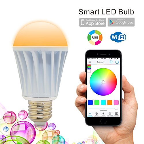 0616320509859 - FLUX™ WIFI SMART LED LIGHT BULB - SMARTPHONE CONTROLLED DIMMABLE MULTICOLORED COLOR CHANGING LIGHTS - WORKS WITH IPHONE, IPAD, ANDROID PHONE AND TABLET