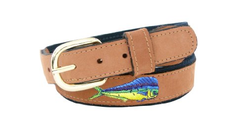 0616424061598 - ZEP-PRO DOLPHIN EMBROIDERED LEATHER BELT - SIZE 38