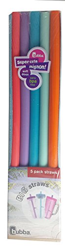 0616450219710 - BUBBA BIG STRAWS 5 PACK OF REUSABLE SILICONE STRAWS - PASTEL COLORS