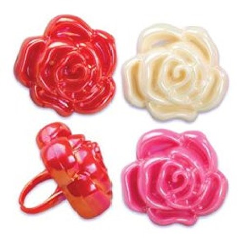 0616450781644 - OASIS SUPPLY ASSORTED COLORS CUPCAKE/CAKE DECORATING RINGS, 1-1/2-INCH, IRIDESCENT ROSE, SET OF 12