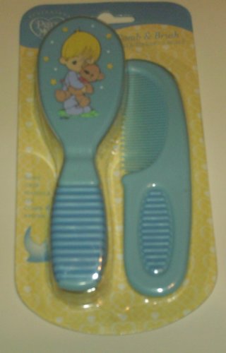 0616453133235 - PRECIOUS MOMENTS BABY COMB AND BRUSH SET BLUE