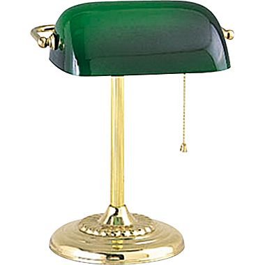 0616453216273 - TENSOR® BANKER'S CFL DESK LAMP, BRASS-PLATED