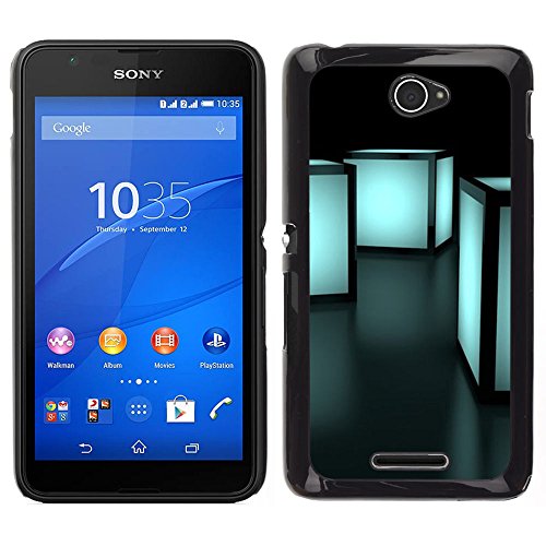 6164572811878 - PLASTIC SHELL PROTECTIVE CASE COVER || SONY XPERIA E4 || LAMP LED INTERIOR DESIGN BLUE MODERN @XPTECH
