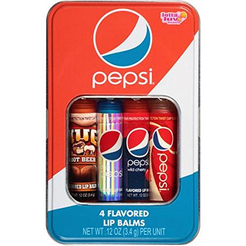 0616639313154 - PEPSI FLAVORED LIP BALMS, 0.12 OZ, 4 COUNT IN A COLLECTIBLE TIN CAN