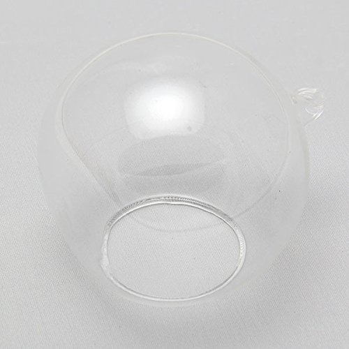 0616639667127 - PLANT TERRARIUM CRYSTAL GLASS HANGING CANDLE HOLDER CANDLESTICK ROMANTIC WEDDING DINNER DECOR,ROUND BASE WITH 1 HOOK (10 PCS)