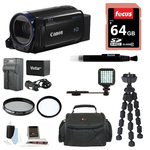 0616639692501 - CANON VIXIA HF R62 CAMCORDER WITH FOCUS 64GB SD CARD, 43MM TIFFEN UV FILTER, DELUXE SLR CASE AND ACCESSORY BUNDLE