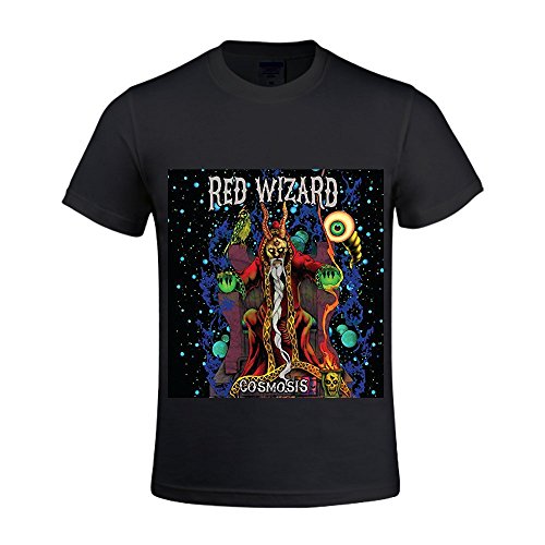 6167736243720 - COSMOSIS RED WIZARD MEN CREW NECK T SHIRTS CASUAL BLACK