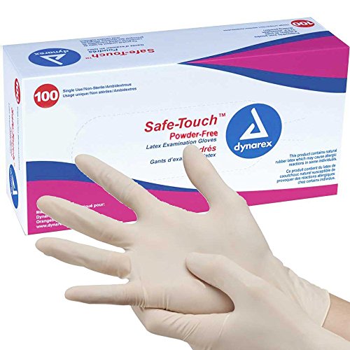 0616784233925 - SAFE-TOUCH DISPOSABLE LATEX EXAM GLOVES, POWDER-FREE, SIZE EXTRA-LARGE (XL), BOX