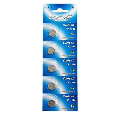 0616929577648 - EUNICELL CR1220 5012LC LITHIUM BLISTER PACK 3V 3 VOLT COIN CELL BATTERIES (5 PCS)