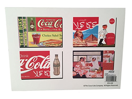 0616929942132 - COCA COLA INTERNATIONAL COLLAGE BOXED CARDS 12 PACK 4 DESIGNS
