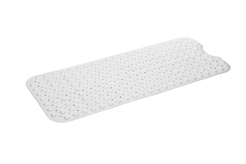 0617037056971 - SIMPLE DELUXE SLIP-RESISTANT BATH MAT, EXTRA LONG, WHITE