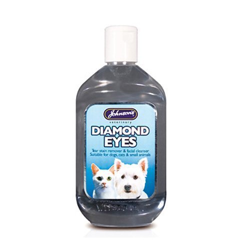 0617209483840 - JOHNSONS DIAMOND EYES CAT DOG TEAR STAIN REMOVER 125ML (3 BOTTLE)