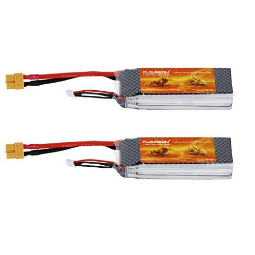 0617237119520 - 2 PACKS FLOUREON 3S 25C 11.1V 2200MAH LI-POLYMER LIPO RC BATTERY PACK WITH XT60 PLUG CONNECTOR FOR RC HELICOPTER RC AIRPLANE RC HOBBY