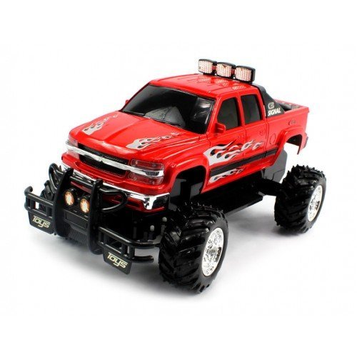 0617390310345 - ELECTRIC FULL FUNCTION CHEVY SILVERADO 4X4 OFF ROAD MONSTER RTR RC TRUCK REMOTE CONTROL W/ RECHARGEABLE BATTERIES (COLORS MAY VARY)