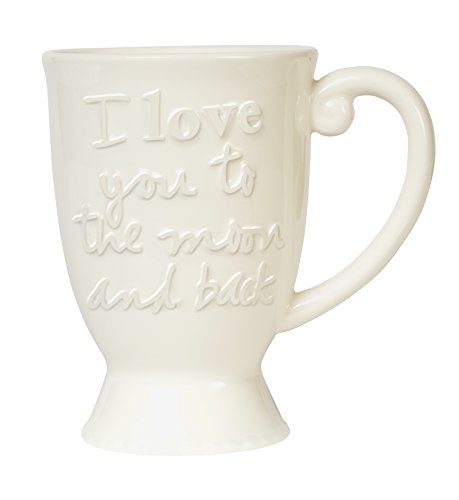 0617390458313 - C.R. GIBSON GIFT BOXED CERAMIC MUG BY SANDRA MAGSAMEN, I LOVE YOU TO THE MOON AND BACK