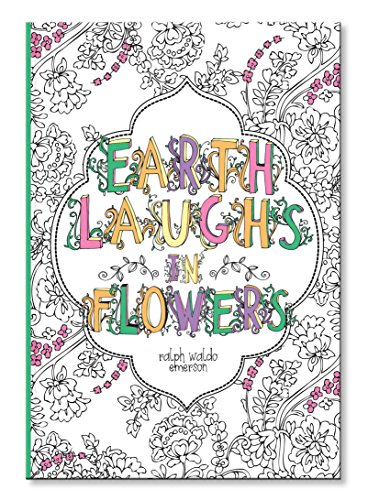 0617390518451 - C.R. GIBSON COLORING JOURNAL BOOK, EARTH LAUGHS IN FLOWERS