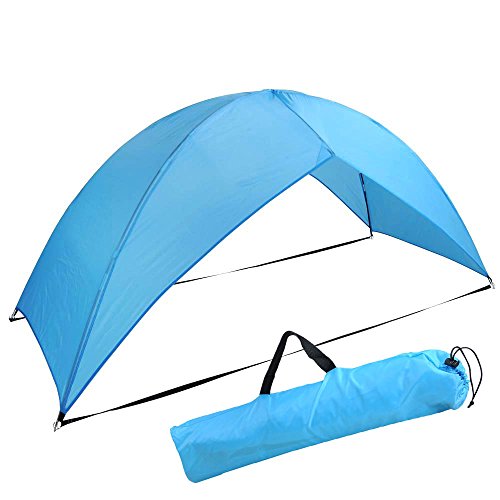 0617401644698 - PRO 90X39X41 INCHES BLUE PORTABLE FOLDABLE OUTDOOR HIKING CAMP BEACH TENT SUN SHELTER W/ CARRYING BAG GROUND STAKES FOR 1-2 PERSONS TRAVEL OUTING CLIMBING CAMPER SLEEP NAP