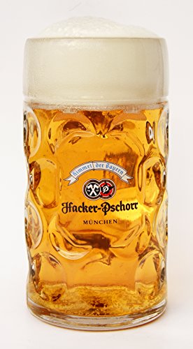 0617407001259 - HACKER PSCHORR ISAR GLASS BEER MUG 1 LITER