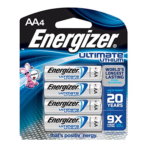 0617407337549 - ENERGIZER ULTIMATE LITHIUM AA BATTERIES, WORLD'S LONGEST LASTING BATTERY FOR HIGH-TECH DEVICES (4 PACK)