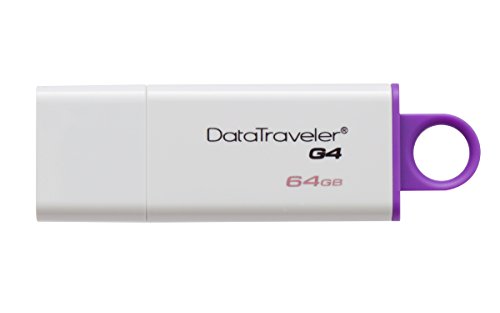 0617407443714 - KINGSTON DIGITAL 64GB DATA TRAVELER 3.0 USB FLASH DRIVE - VIOLET (DTIG4/64GB )