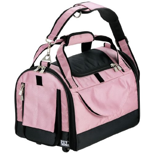 0617407534481 - PET GEAR WORLD TRAVELER WITH WHEELS FOR CATS AND SMALL DOGS, PET CARRIER, LARGE, CRYSTAL PINK