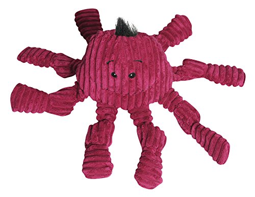 0617407590715 - HUGGLEHOUNDS PLUSH CORDUROY DURABLE OCTO-KNOTTIES DOG TOY, VIOLET