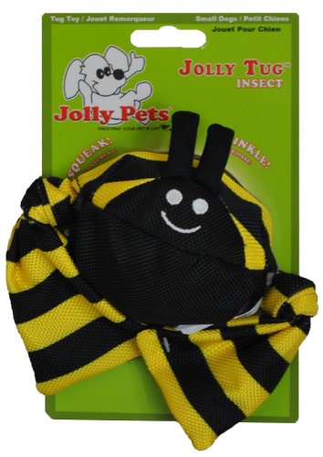 0617407609967 - JOLLY PETS BUMBLE BEE SQUEAK TUG TOY FOR PETS, LARGE