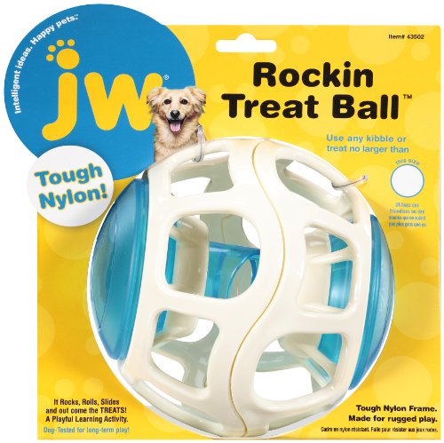 0617407644982 - JW PET COMPANY ROCKIN TREAT BALL FOR DOGS