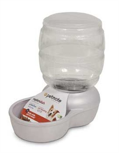 0617407701999 - PETMATE REPLENISH PET GRAVITY FEEDER WITH MICROBAN, 10-POUND CAPACITY, PEARL WHITE