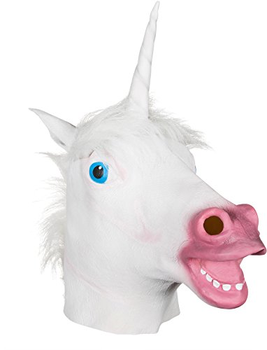 0617529500722 - GIANT ANIMAL MASKS BY ALLURES & ILLUSIONS - UNICORN HEAD HORSE MASK