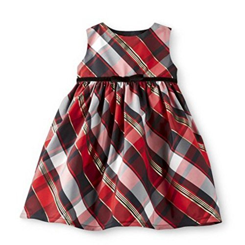 0617561121695 - CARTERS INFANT GIRLS RED PLAID SLEEVELESS TAFETA PARTY DRESS