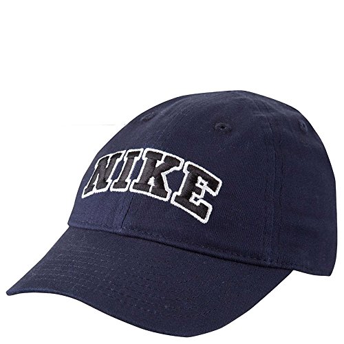 0617629577853 - NIKE KIDS BOYS ADJUSTABLE SPORTS BASEBALL JUST DO IT COTTON SWOOSH FITTED HAT CAP (NAVY)