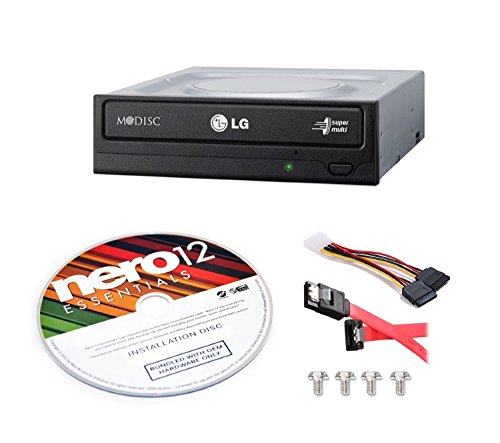0617689108295 - LG ELECTRONICS GH24NS95B-KIT 24X SATA DVD INTERNAL REWRITER WITH M-DISC SUPPORT + NERO 12 ESSENTIALS + SATA CABLE KIT