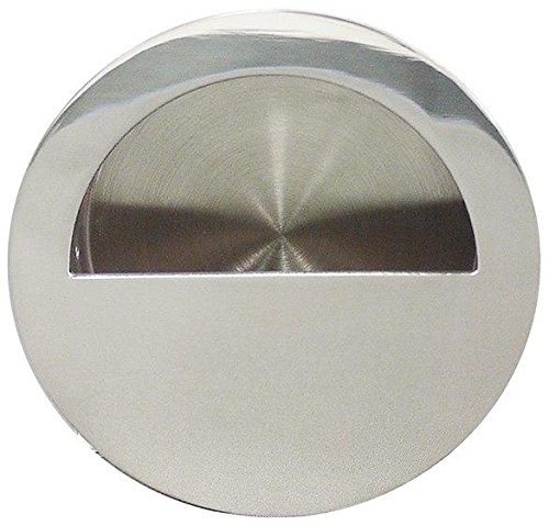 0617689423244 - INOX FHIX02-32 CONCEALED FIXING ROUND POCKET/CUP PULL WITH SEMI-CIRCULAR OPENING, POLISHED STAINLESS STEEL
